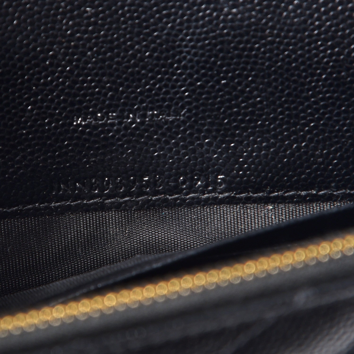 Saint Laurent Grain De Poudre Matelasse Chevron Monogram Envelope Chain Wallet Black 8 of 8