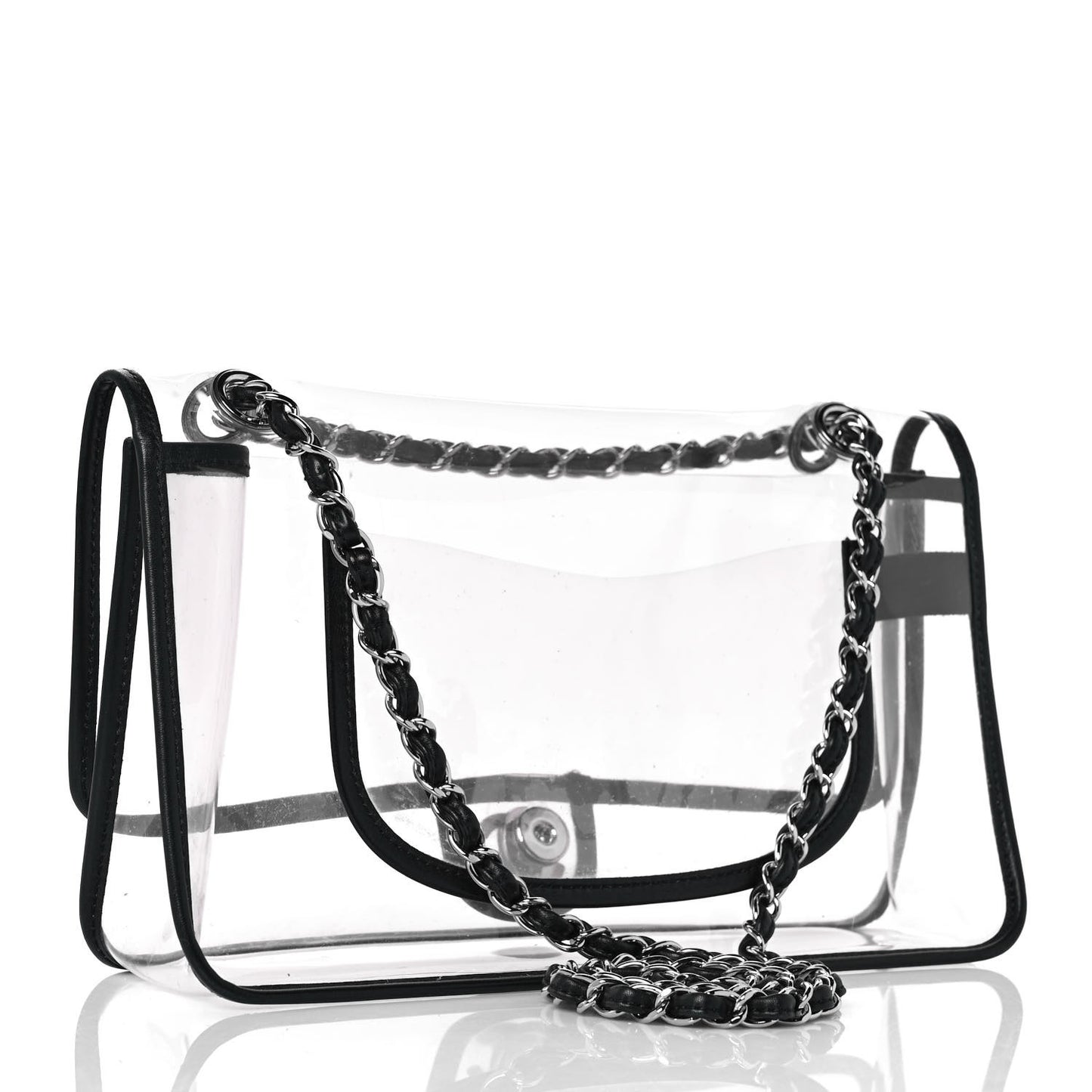 Lambskin Vinyl Large Naked Flap Black