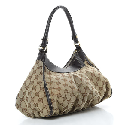 Gucci Monogram Medium D Gold Ring Hobo Dark Brown 3 of 12