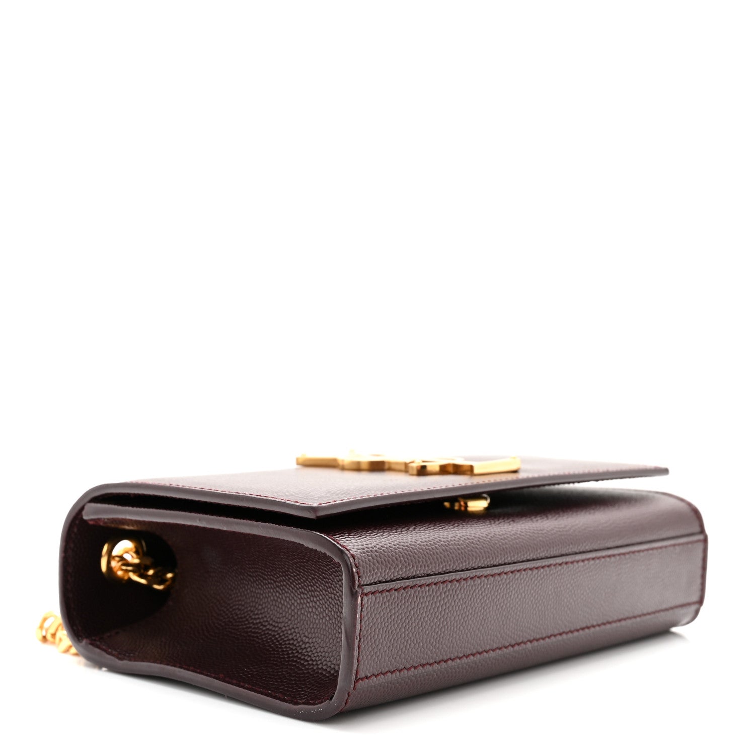 Saint Laurent Grain De Poudre Small Monogram Kate Satchel Armaranto 4 of 9