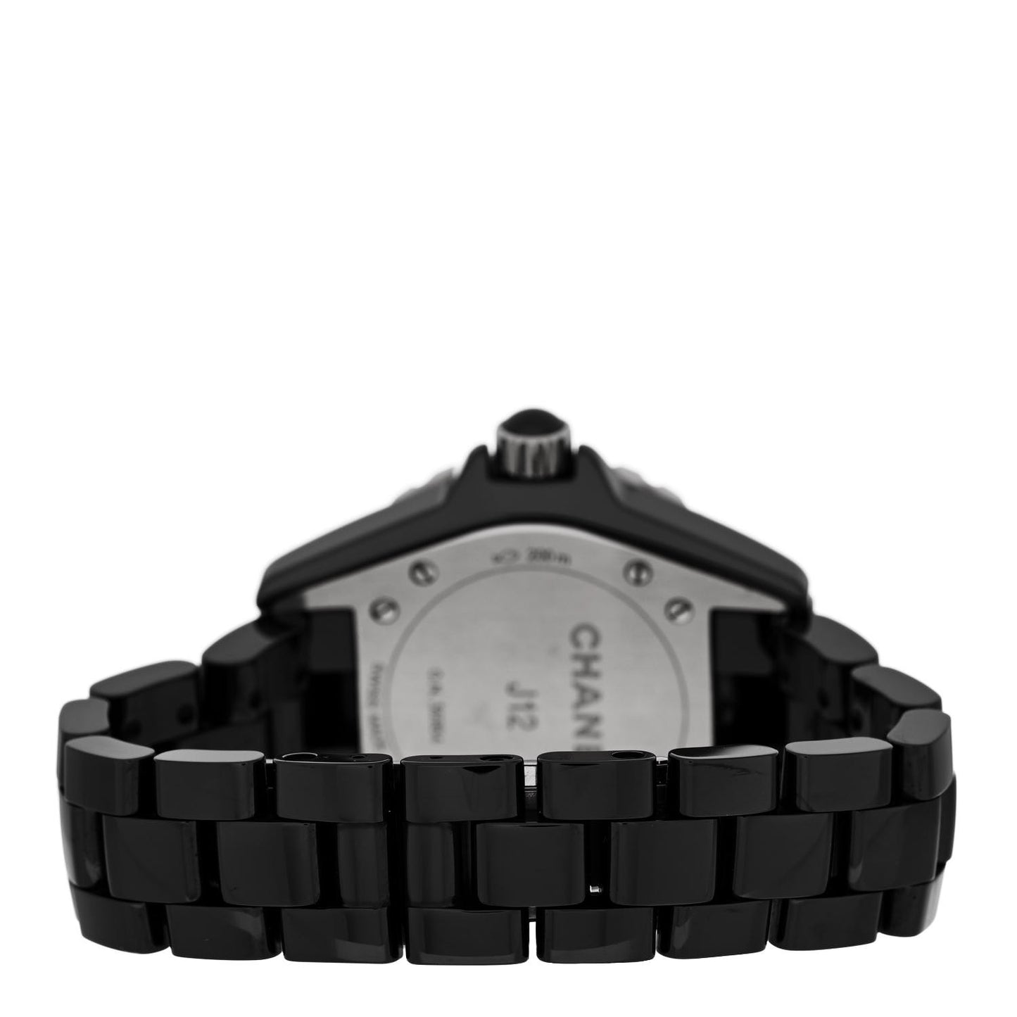 Stainless Steel Ceramic Diamond Dial 33mm J12 Quartz Watch Black