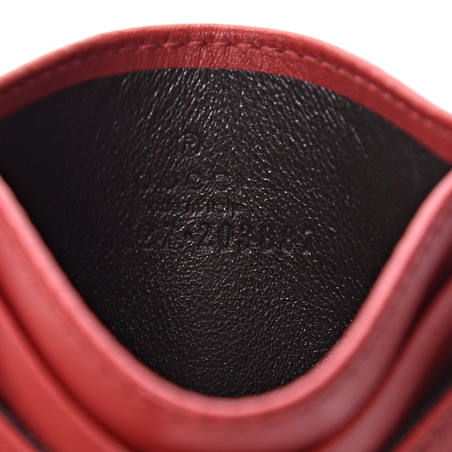 Gucci Calfskin Matelasse GG Marmont Card Holder Hibiscus Red 6 of 7