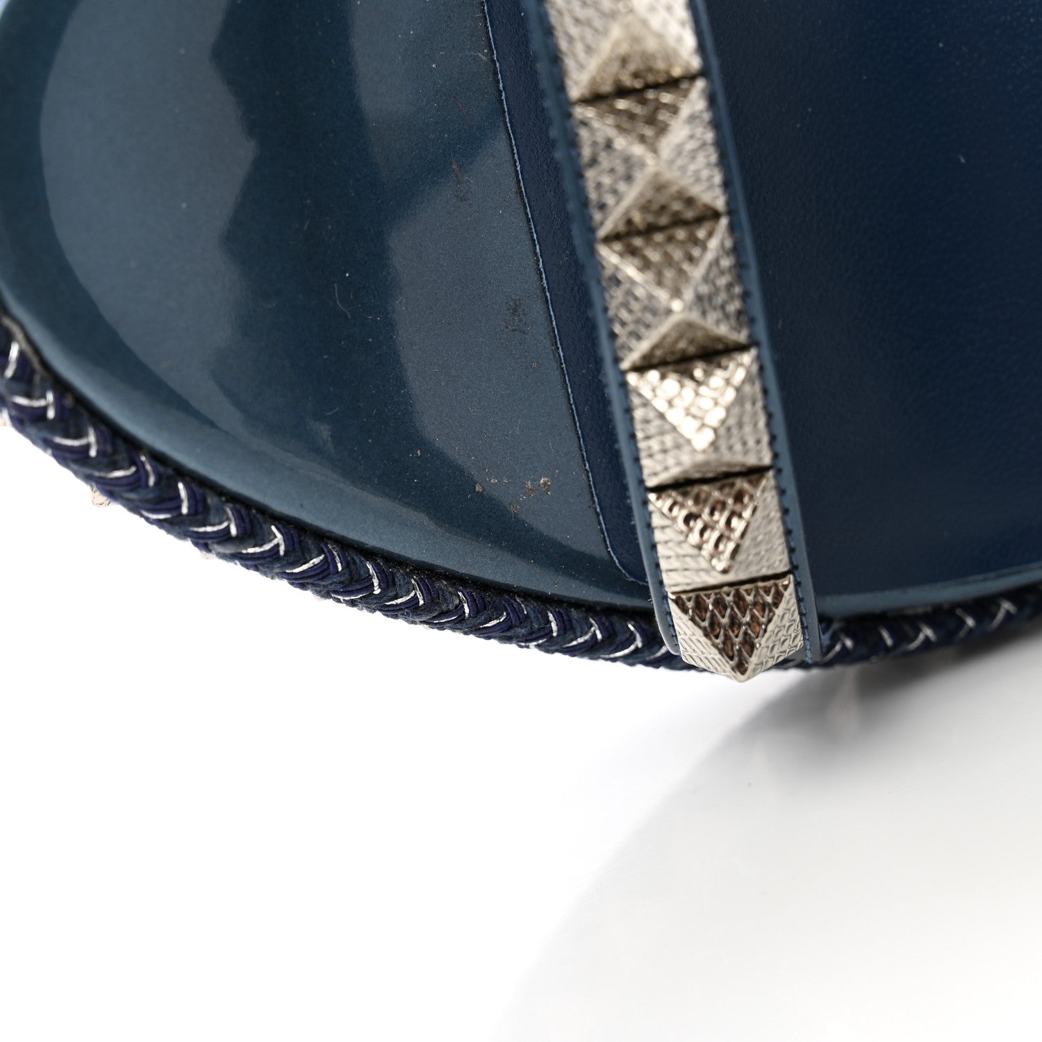 Christian Louboutin Patent Pyraclou 110 Wedge Sandals 41 Blue 9 of 10