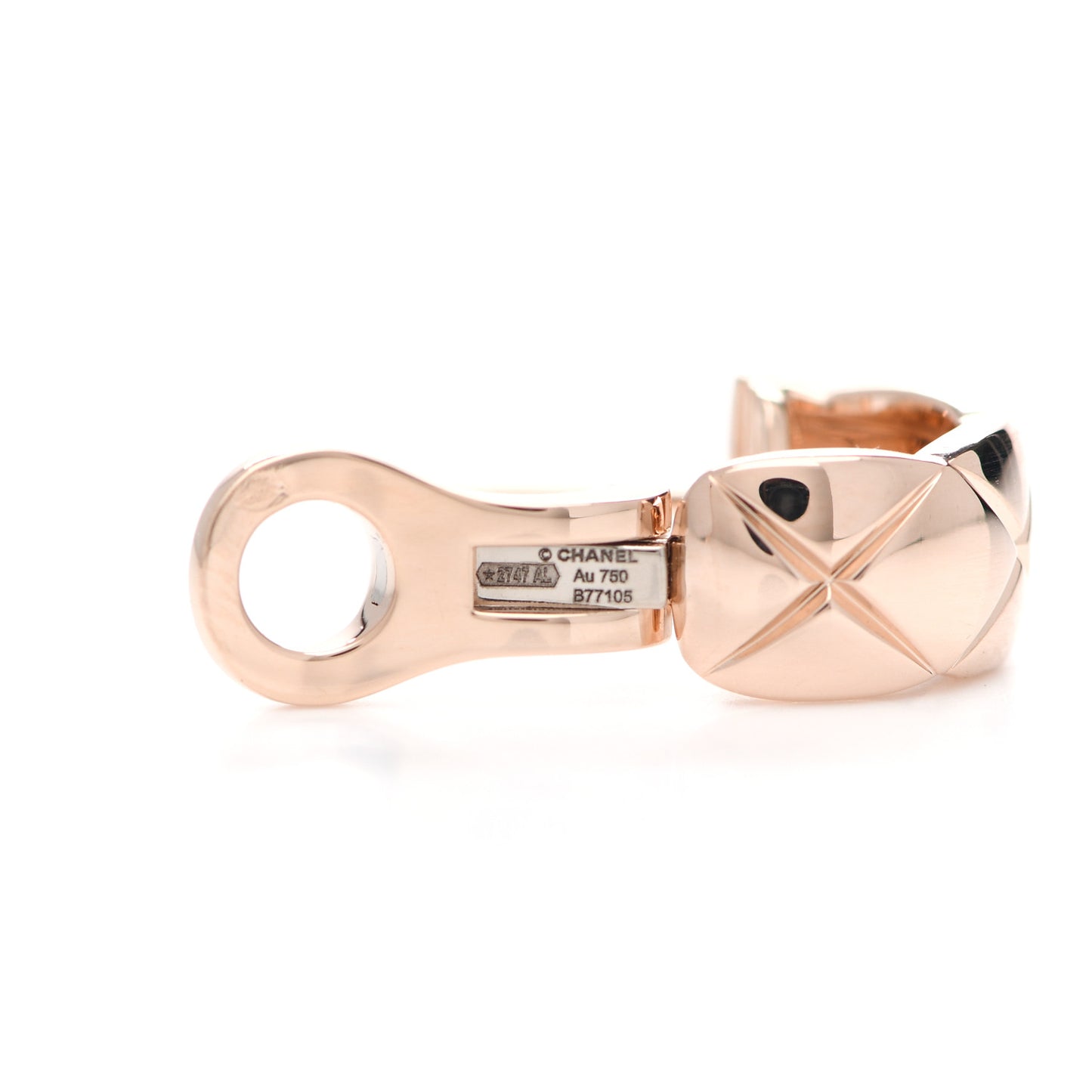 18K Beige Gold Coco Crush Hoop Earrings