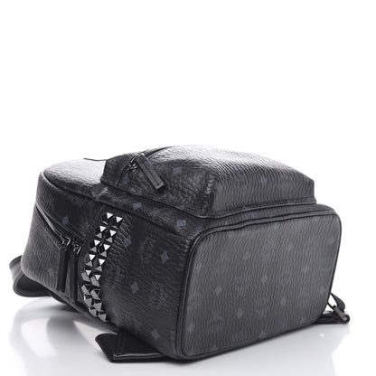 MCM Visetos Small Side Stud Stark Backpack Black 3 of 8