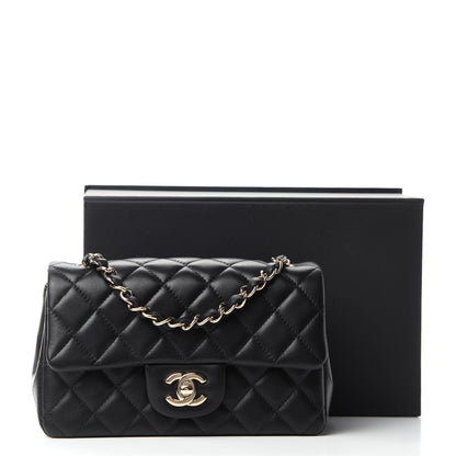 Chanel Lambskin Quilted Mini Rectangular Flap Black 11 of 11