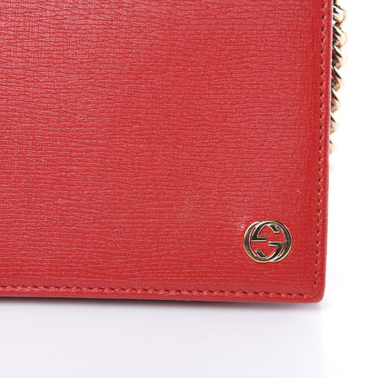 Gucci Textured Calfskin Medium Betty Chain Wallet Tabasco Red 10 of 11
