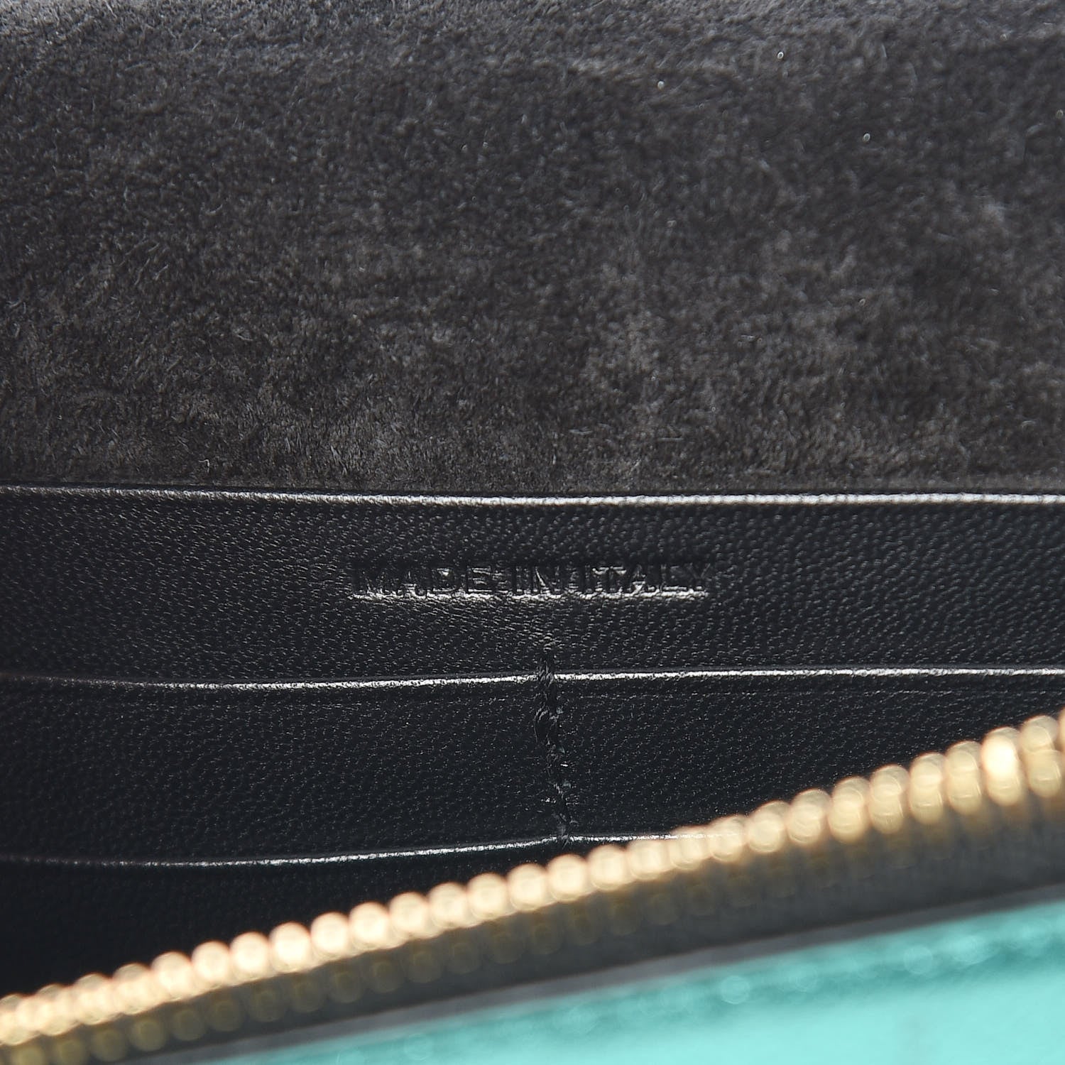 Saint Laurent Laminated Calfskin Classic Monogram Kate Tassel Chain Wallet Green 9 of 11