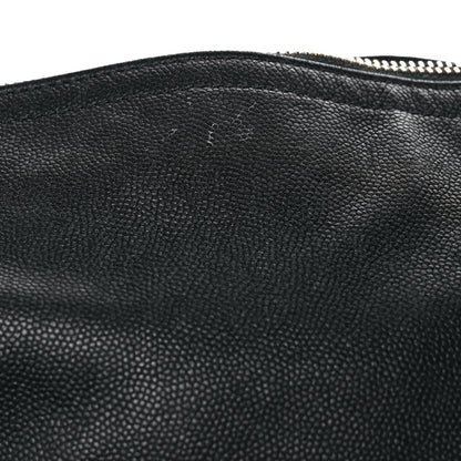 Chanel Caviar Lambskin Quilted Casual Style Hobo Black 9 of 10