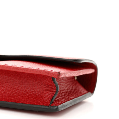 Gucci Dollar Calfskin Interlocking G Chain Wallet Red 10 of 11