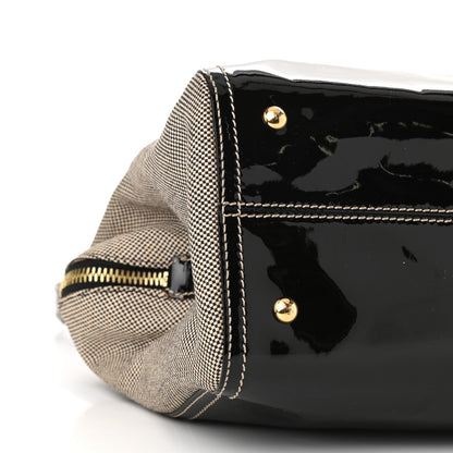 Fendi Patent Canvas Small Chameleon Tote Black 8 of 9