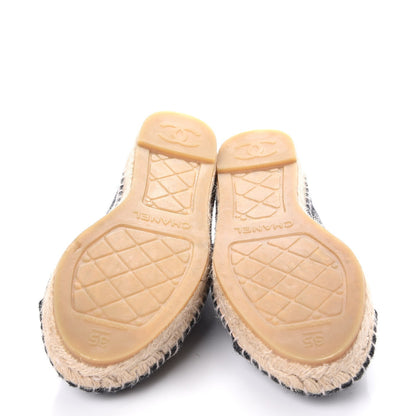 Chanel Flannel Espadrilles 35 Grey Black 5 of 11
