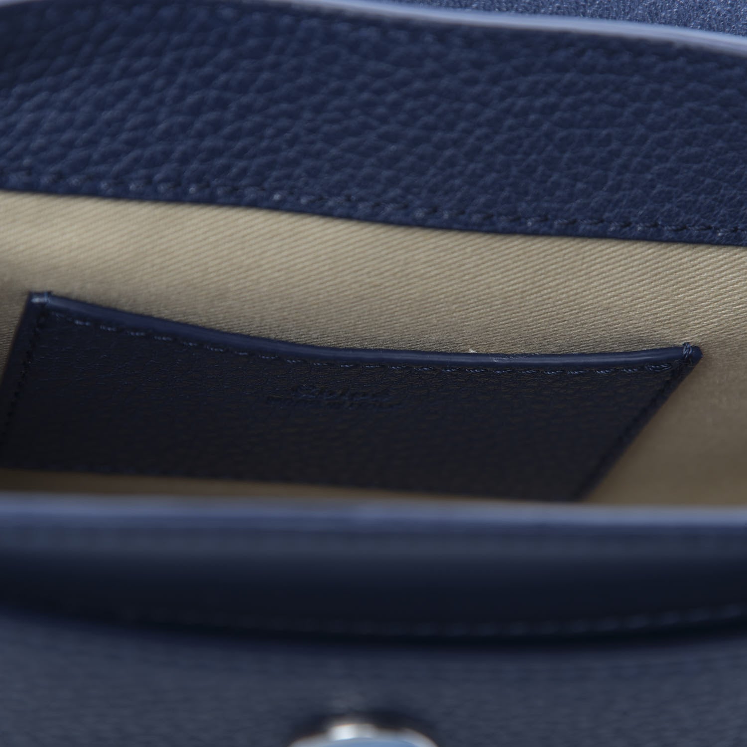 Chloe Calfskin Small Tess Bag Deep Ocean Blue 9 of 11