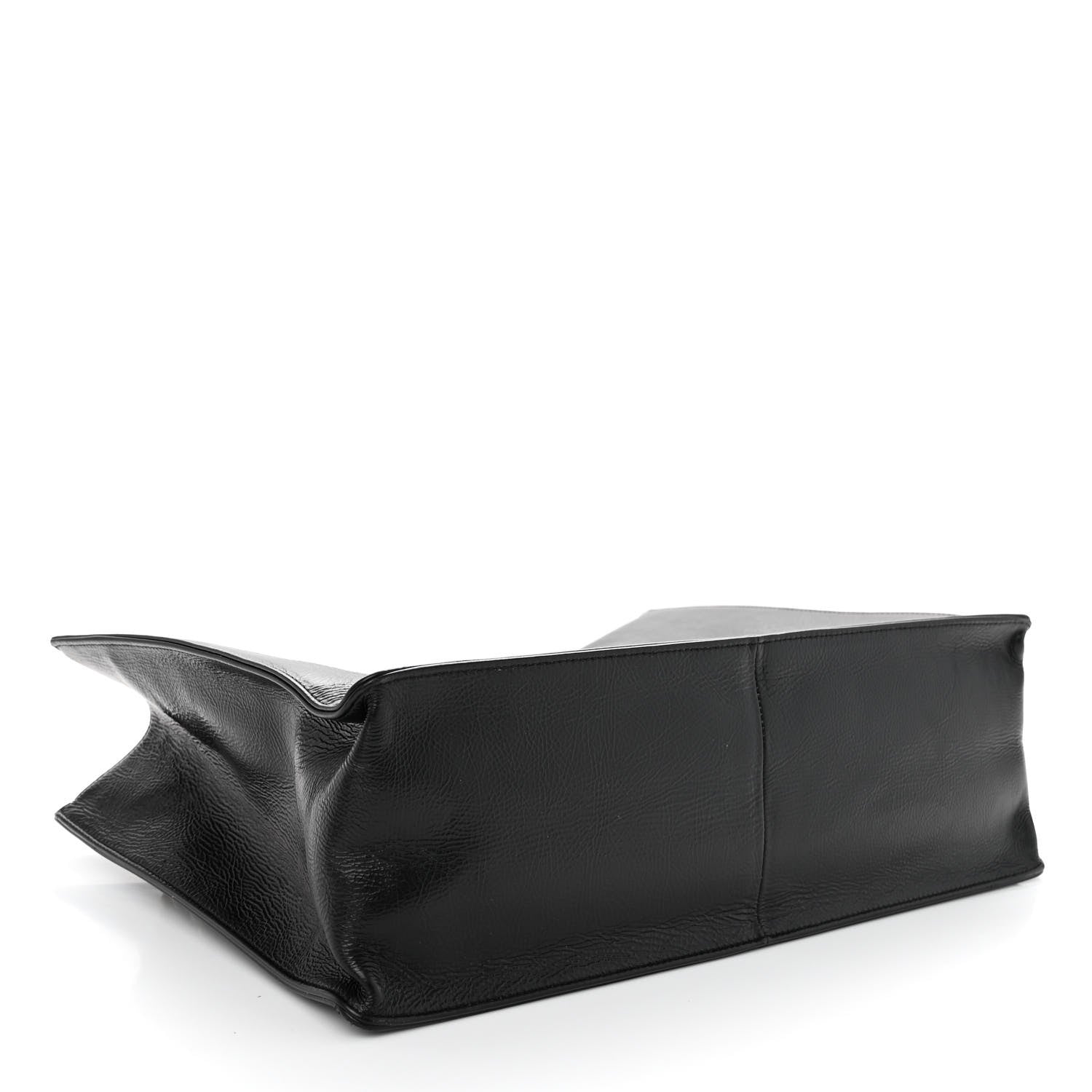 Chanel Shiny Aged Calfskin Shopping Bag Black 4 of 10