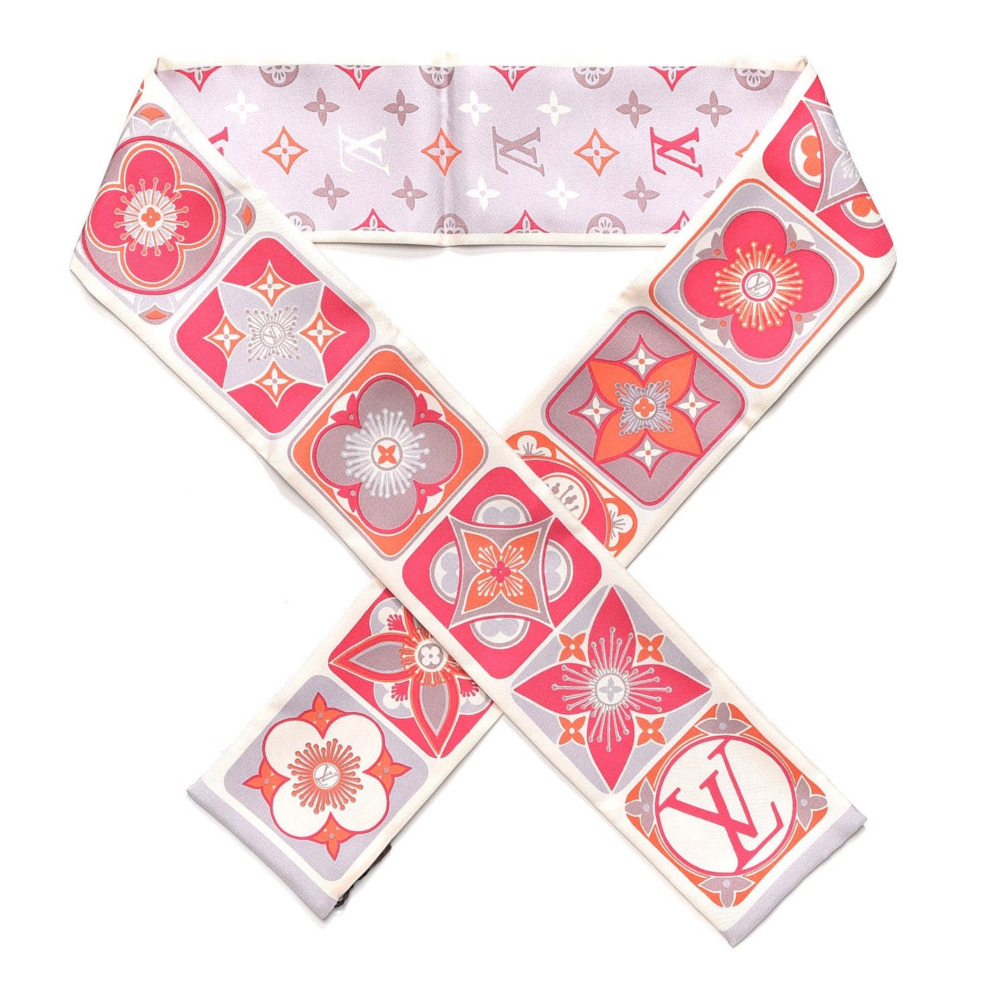 Silk Kamonogram Bandeau Corail