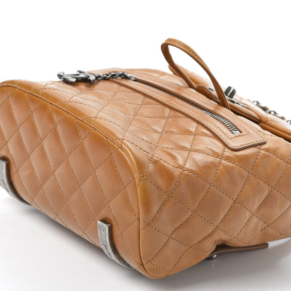 Chanel Glazed Calfskin Quilted Small Salzburg Backpack Brown 6 of 10