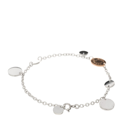 Hermes Sterling Silver 18K Rose Gold Confettis Bracelet SH 2 of 4