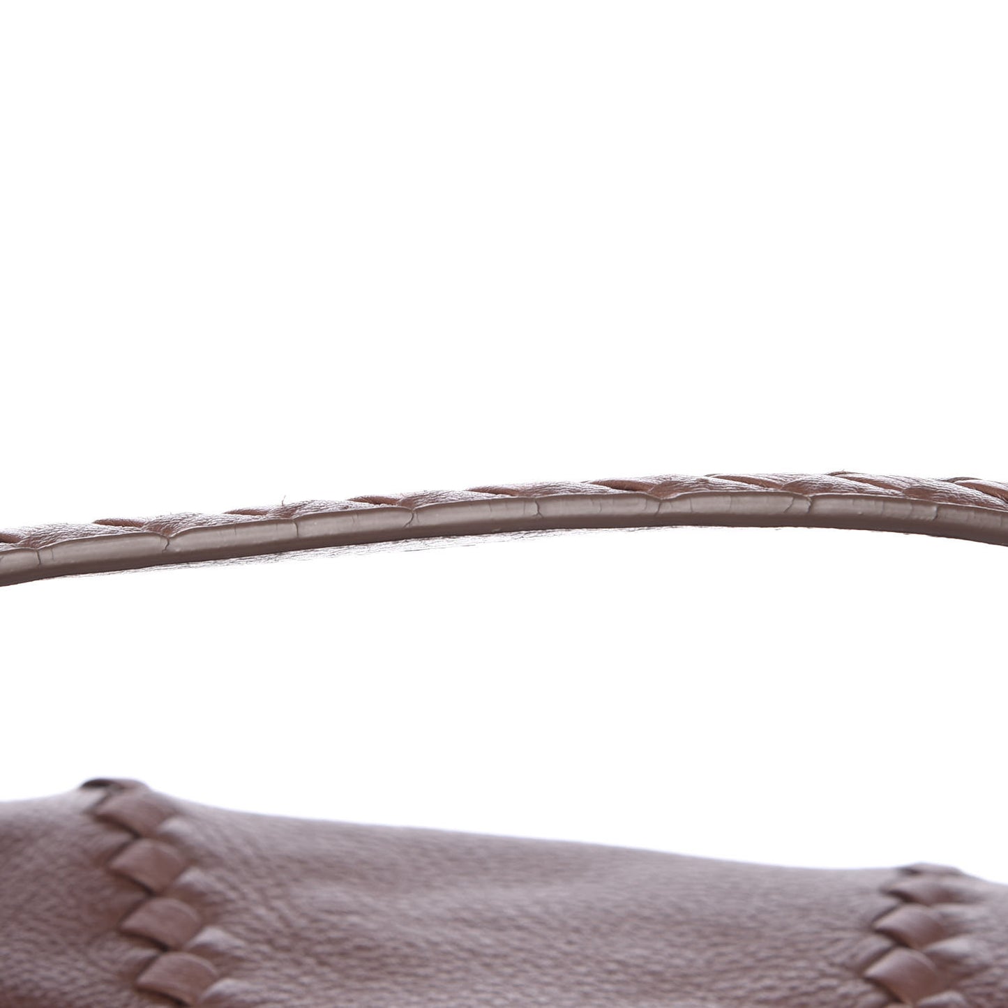 Washed Cervo Deerskin Loop Hobo Bag Elephant