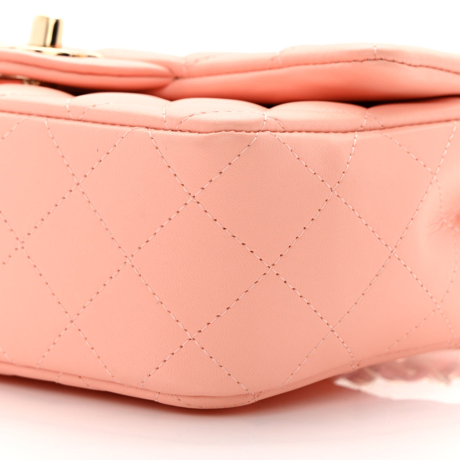 Chanel Lambskin Quilted Mini Rectangular Flap Light Pink 10 of 11