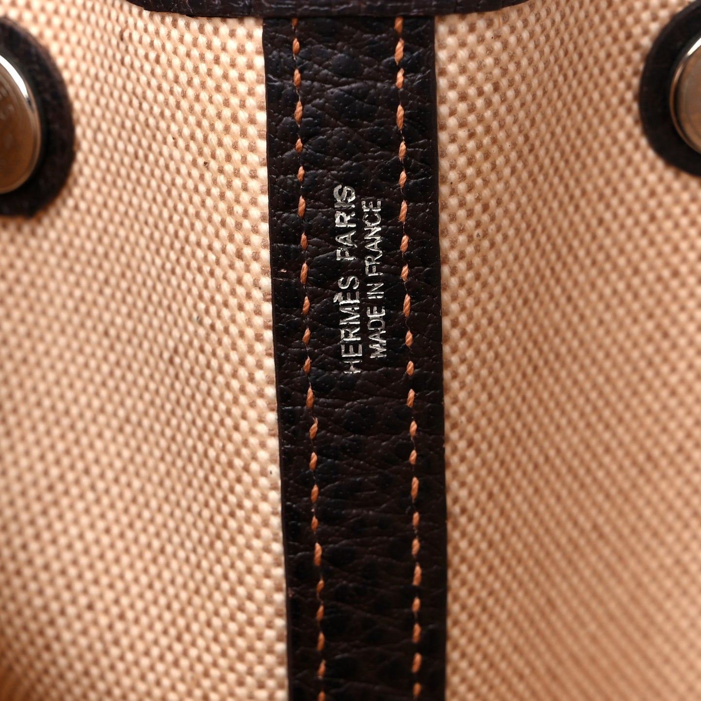 Buffle Skipper Toile Garden Party 36 MM Tote Marron Fonce