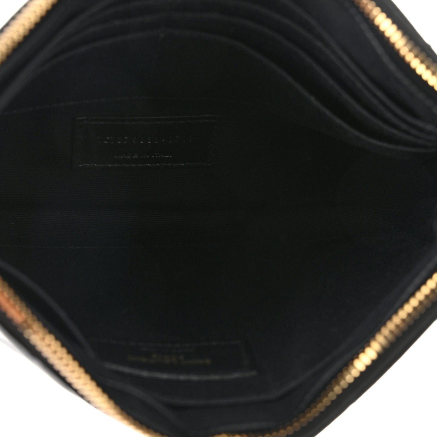 Calfskin Matelasse Chevron Monogram A5 Wristlet Black