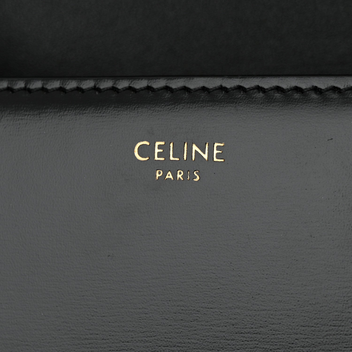 Celine Shiny Calfskin Teen Triomphe Black 6 of 12