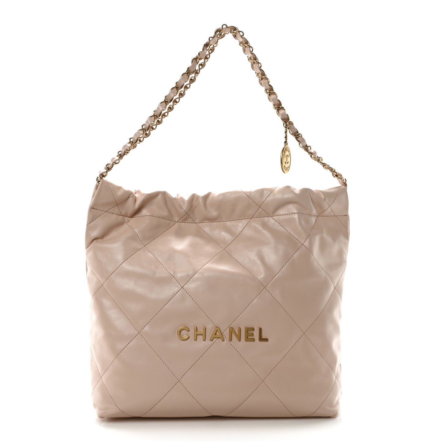 Calfskin Quilted Small Chanel 22 Light Pink