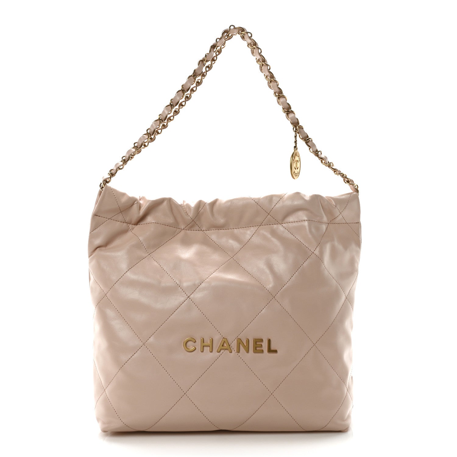 Chanel Calfskin Quilted Small Chanel 22 Light Pink 1 of 12