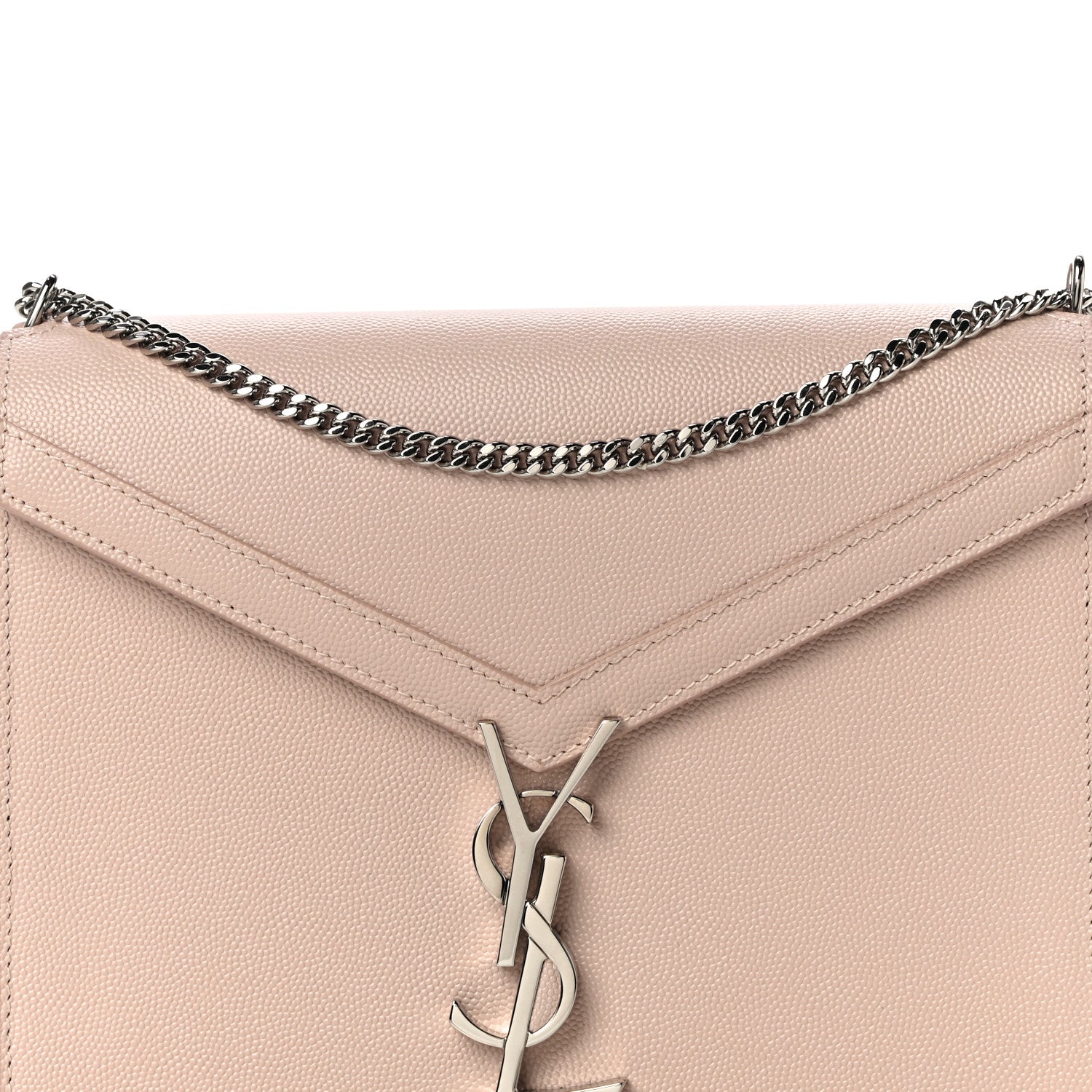 Saint Laurent Grain De Poudre Monogram Cassandra Clasp Bag Marble Pink 8 of 12