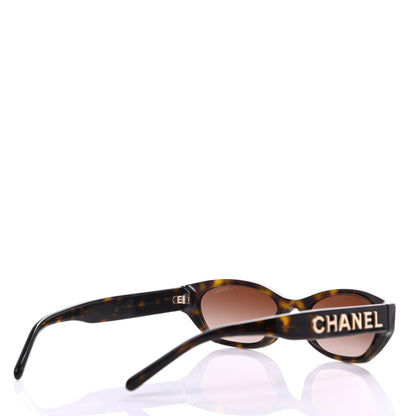 Chanel Rectangle Sunglasses 71280 Dark Tortoise Brown 4 of 8