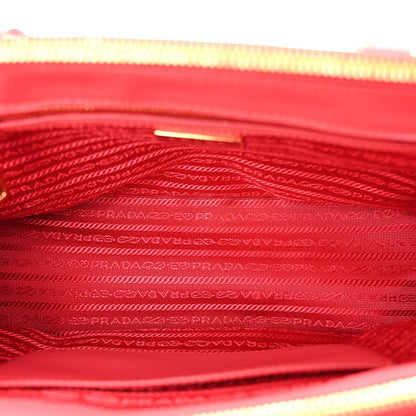 Prada Saffiano Small Galleria Double Zip Tote Peonia 5 of 11