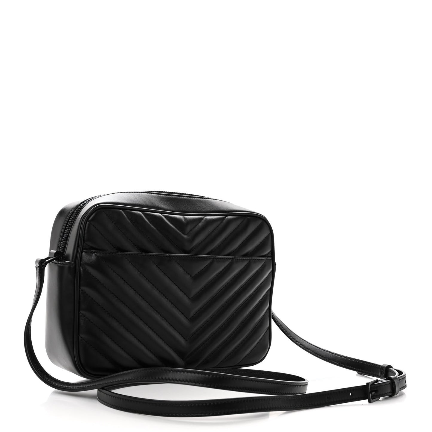Calfskin Matelasse Monogram Monochrome Lou Camera Bag Black