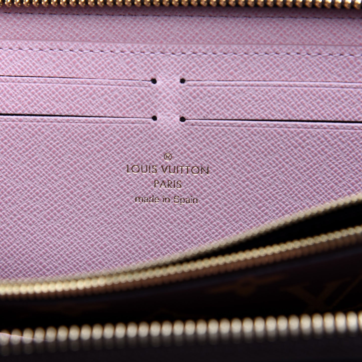 Monogram Clemence Wallet Rose Ballerine