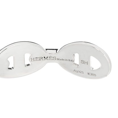 Hermes Sterling Silver MM Chaine d'Ancre Enchainee Cuff Bracelet SH 4 of 4