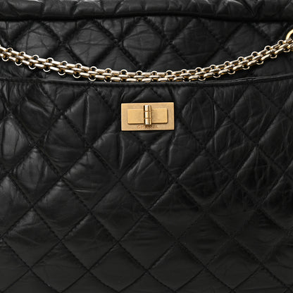 Chanel Aged Calfskin Quilted Large Reissue Camera Case Black 8 of 10