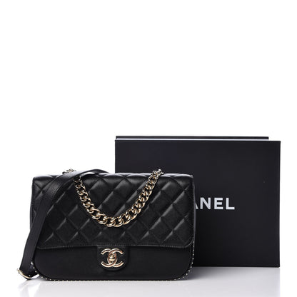 Chanel Caviar Quilted Large Studded Flap Black 8 of 8