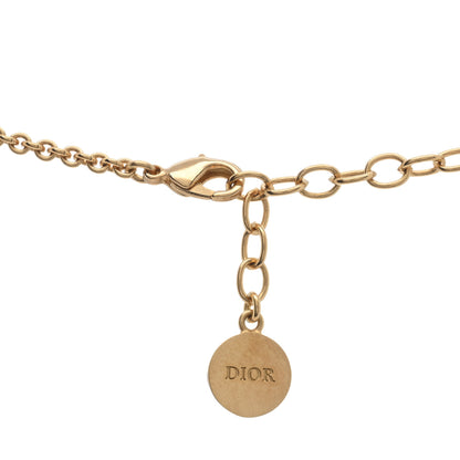 Christian Dior Circle Pendant Long Necklace Gold 4 of 4