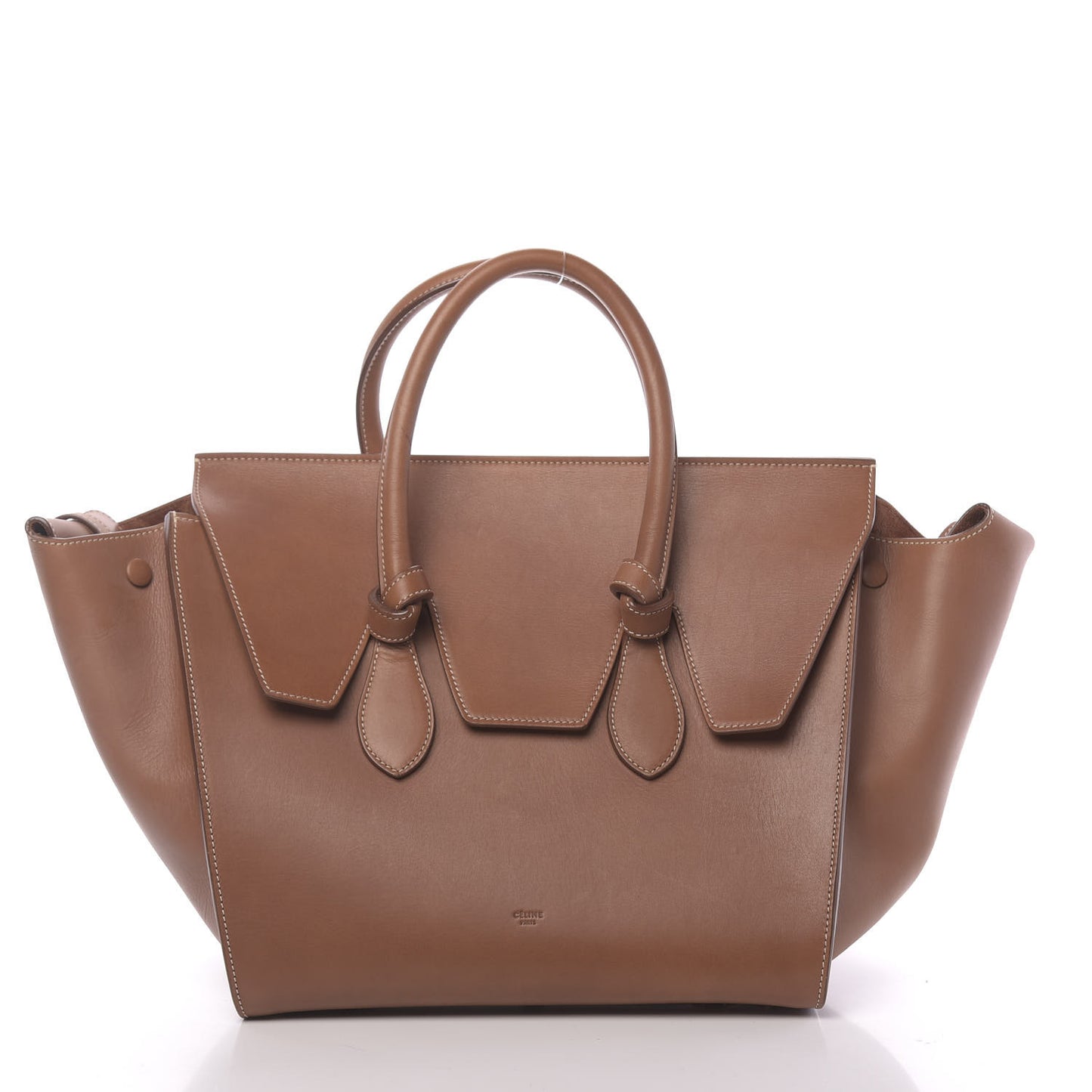 Natural Calfskin Small Tie Knot Tote Tan