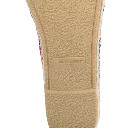 Saint Laurent Bandana Print Canvas Espadrilles 37.5 Red 7 of 9
