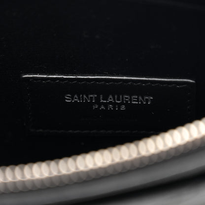 Saint Laurent Grain De Poudre Chevron Monogram Bill Pouch Black 6 of 7