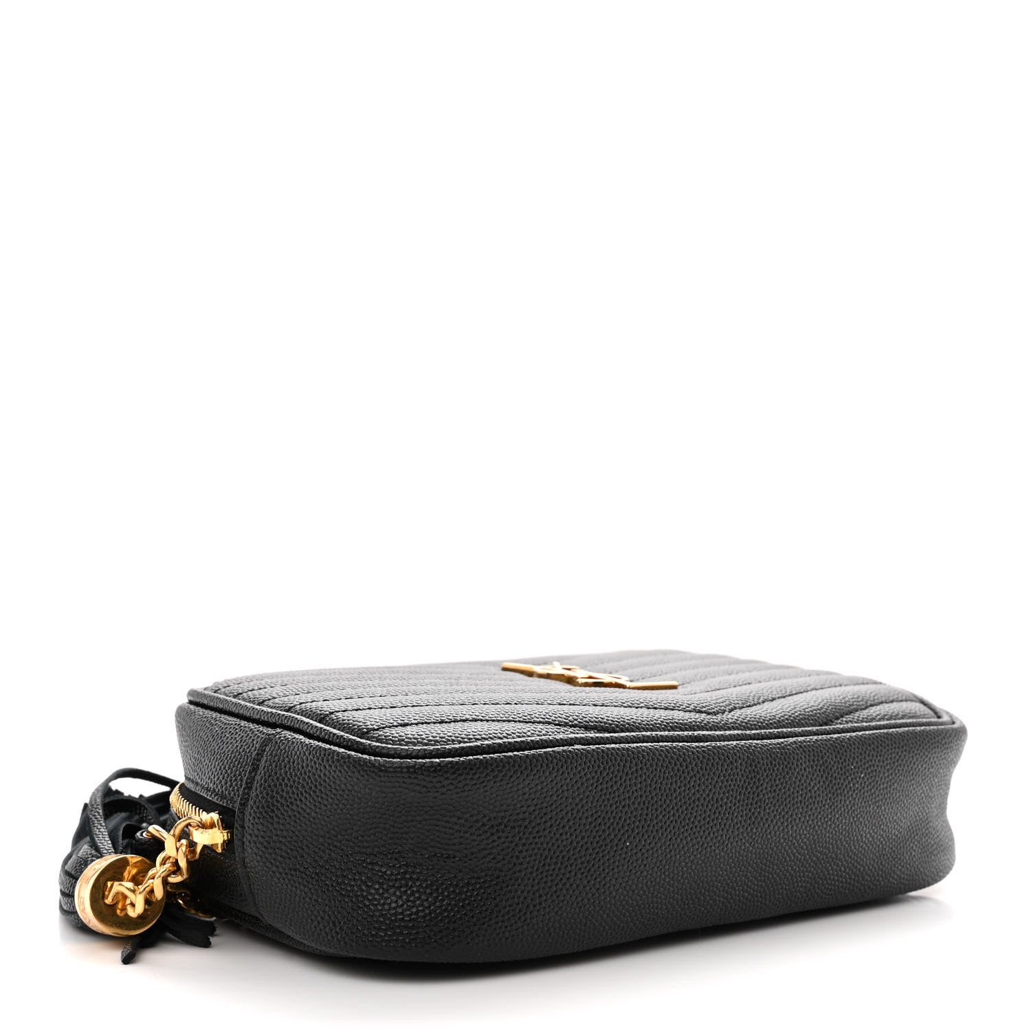 Saint Laurent Grain De Poudre Matelasse Monogram Mini Lou Camera Bag Black 4 of 12