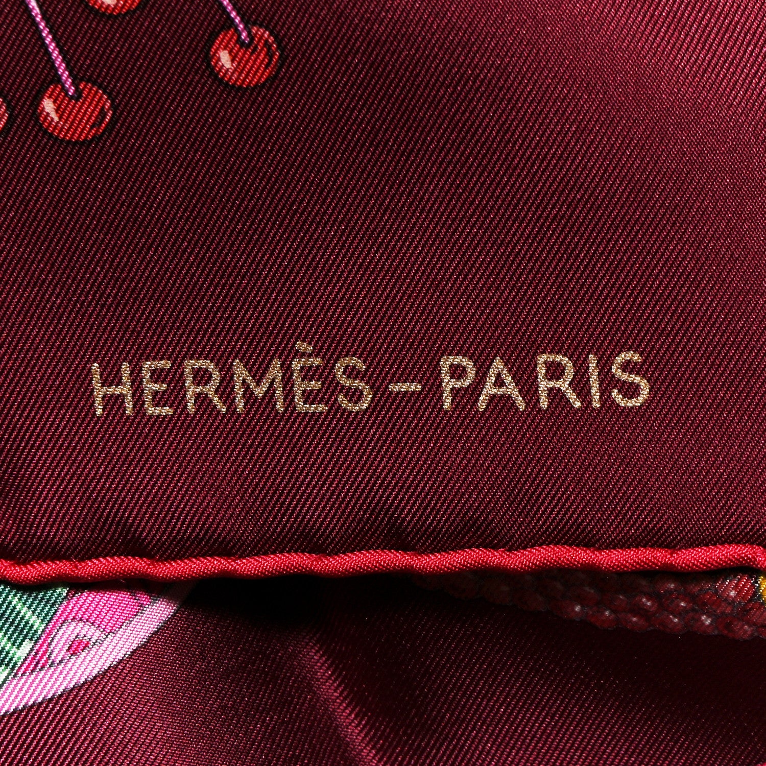 Hermes Silk Bracelets de Lumière Scarf 90  Bordeaux Emeraude Rose Vif 4 of 4