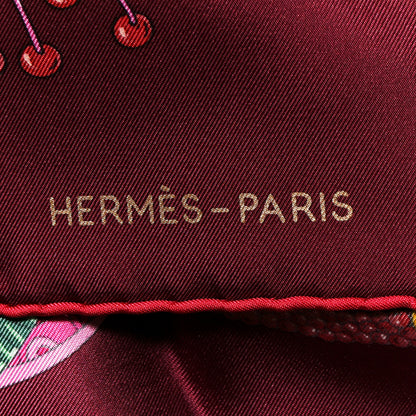 Hermes Silk Bracelets de Lumière Scarf 90  Bordeaux Emeraude Rose Vif 4 of 4