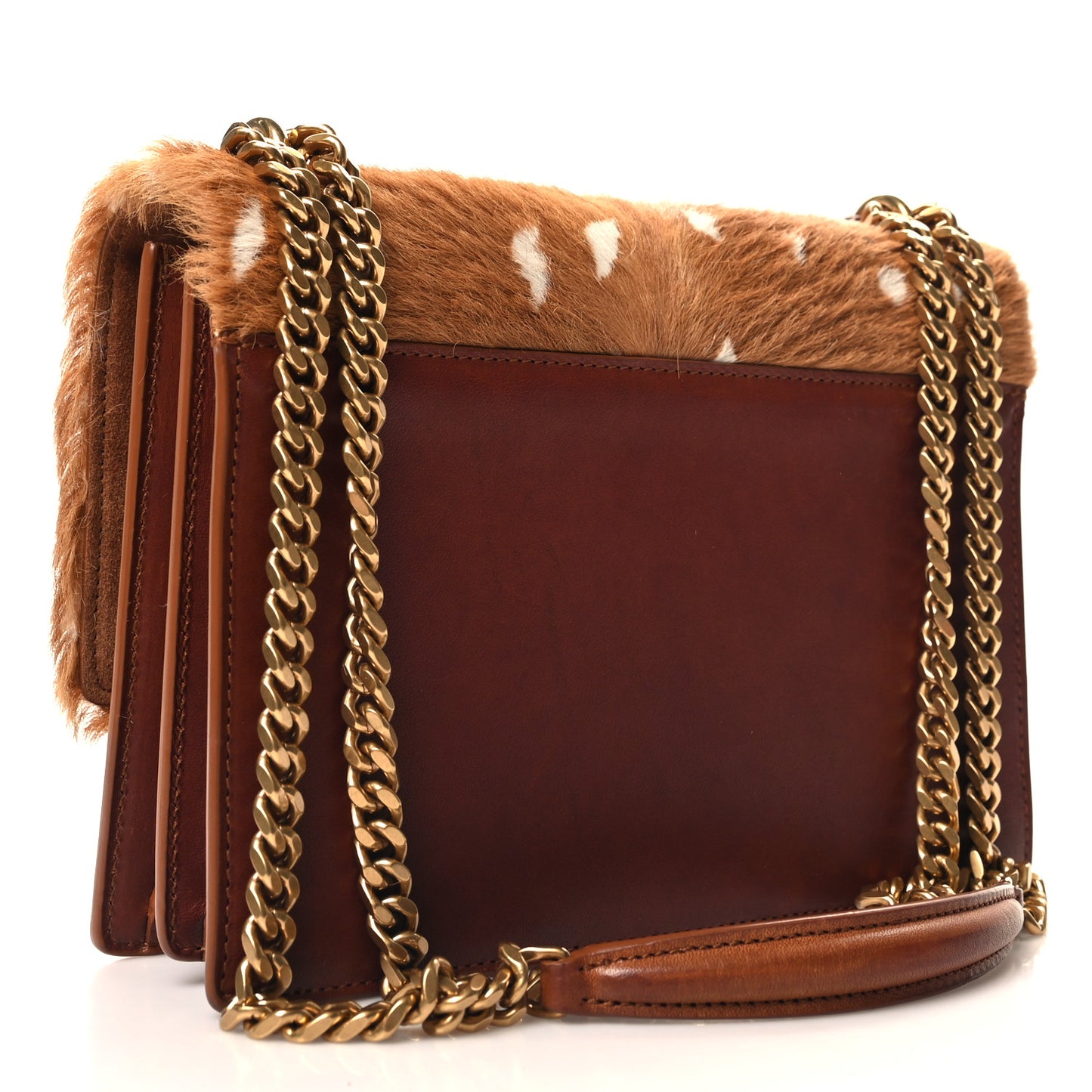 Pony Hair Calfskin Medium Monogram Sunset Fawn