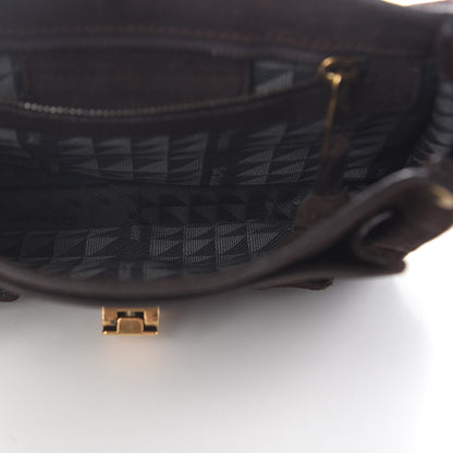 Proenza Schouler Suede Fringed PS1 Crossbody Pouch Bark 4 of 9