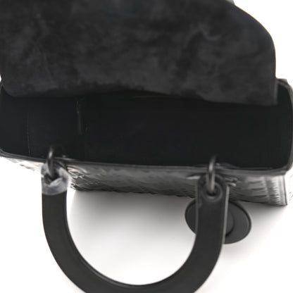 Christian Dior Calfskin Cannage Diamond Cannage Medium Lady Dior Black 5 of 10