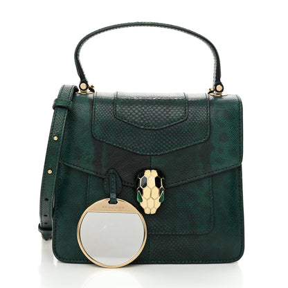Bulgari Karung Serpenti Forever Top Handle Forest Emerald 3 of 14