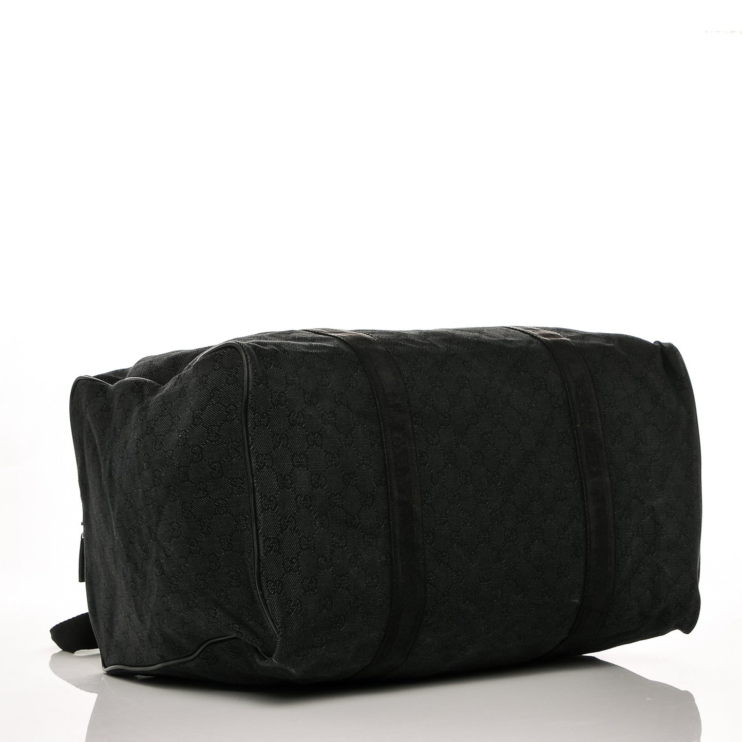 Denim Monogram Large Collapsible Carry On Duffle Black