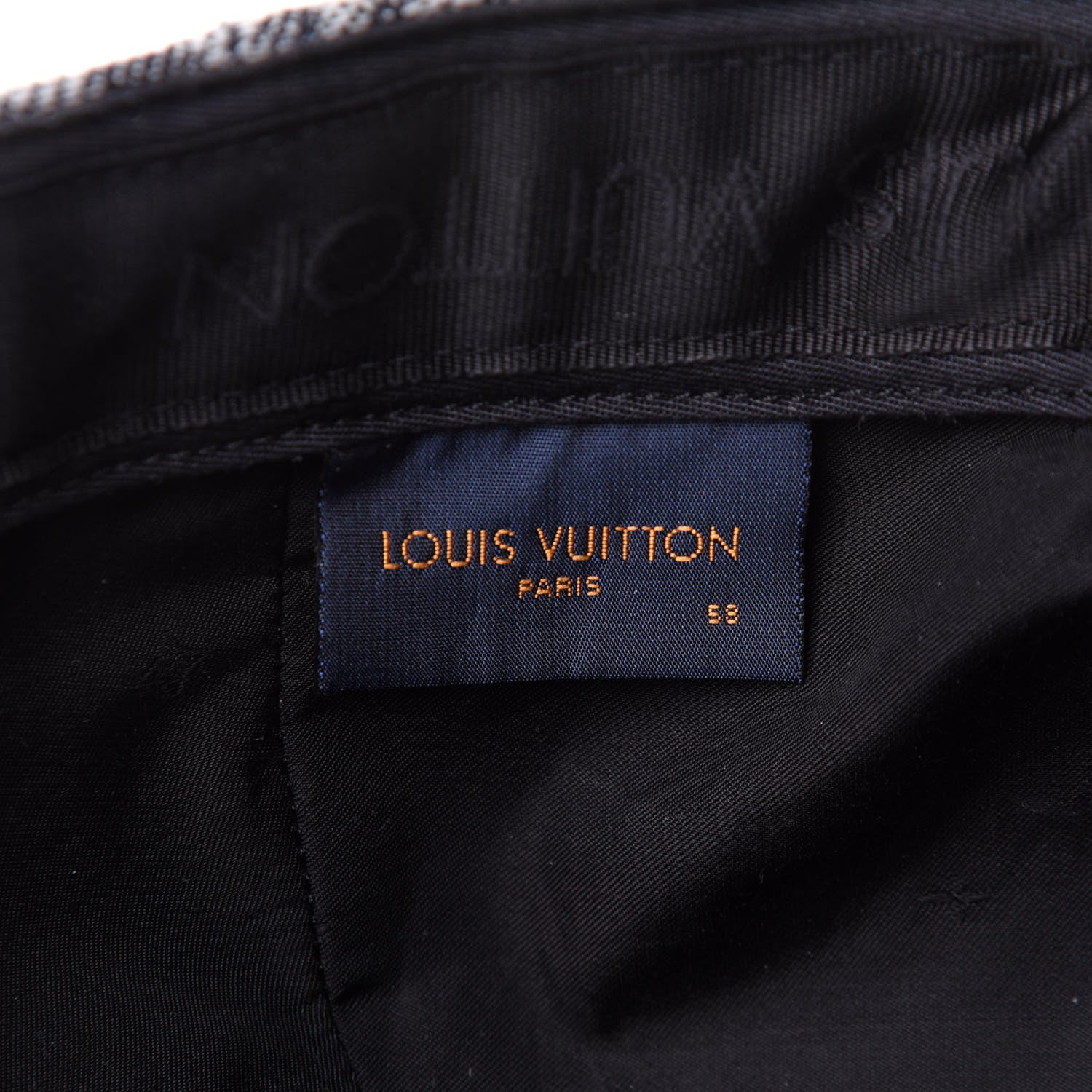 Louis Vuitton Monogram Tapestry Cap 58 Blue 7 of 8