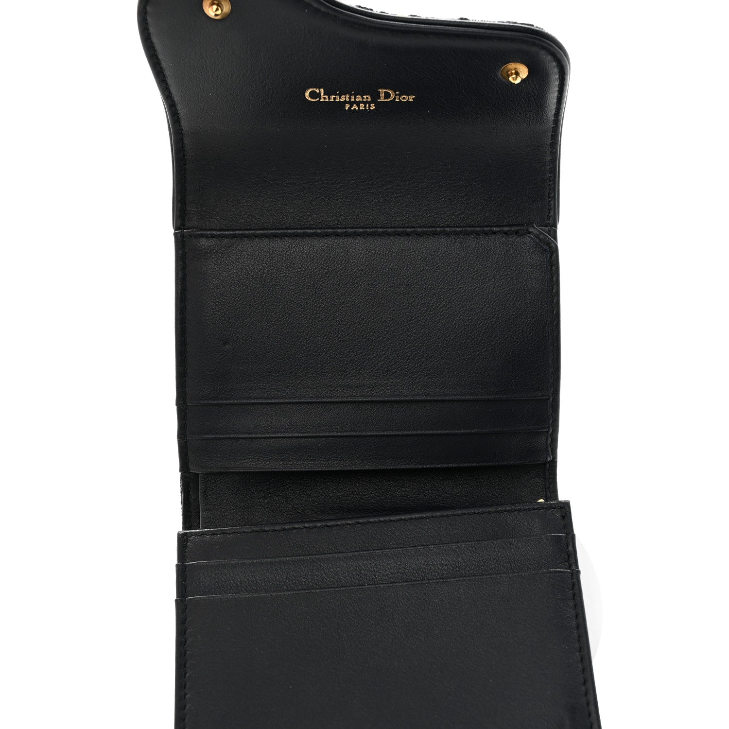 Christian Dior Oblique Saddle Lotus Wallet Blue 5 of 9